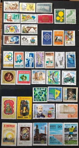 Brazil Stamps From 1969 And 1970 Mostly Never Hinged