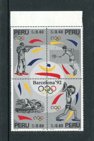 Peru 1140,  Mnh,  Olympics Games Barcelona 1996.  X29629