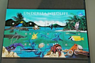 Djibouti - 1998 Undersea Wildlife Sheetlet (sg1161/72) - Unmounted