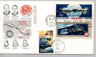 Astp Fdc 7/15/1975,  First Day Of Issue U.  S.  Russian Space Cooperation 5/29/1992