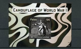 Palau 2015 Mnh Wwi Ww1 Camouflage Of World War One 1v S/s Military War Stamps