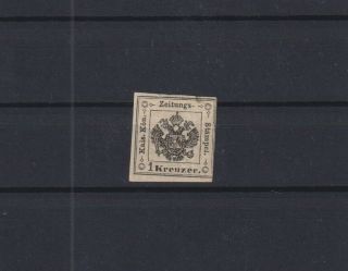 Austria Lombardy Venetia 1kr Newspaper Small Faults Pr1 $3750 Fold/crease (o53)