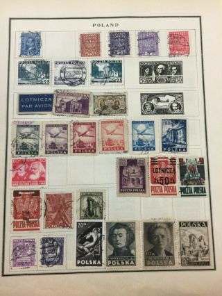 Look $$$$ 39,  Pages Of Old Poland Postage Stamps 768