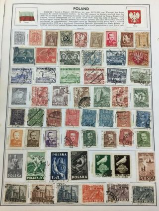 LOOK $$$$ 39,  Pages of OLD Poland Postage Stamps 768 3
