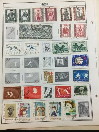 LOOK $$$$ 39,  Pages of OLD Poland Postage Stamps 768 4