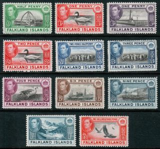 Falkland Islands Kgvi 1938 Part Set To 1/3 Hinged Mh