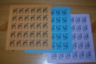 Weeda Canada B19 - B21 Vf Mnh Set Of 3 Sheets Of 30,  1988 Bcpc Local Labels Cv$240