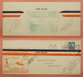 1931 Capt Signed First Airship Ship To Shore Flight Ss City Of Los Angeles