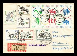 Dr Jim Stamps Postal History Registered Ddr East Germany European Size Cover
