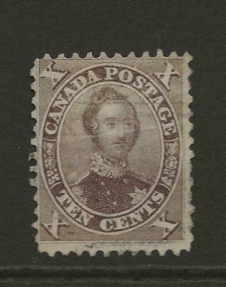 Colony Of Canada Sg36 10c Brown Prince Albert Good Ironed Crease Cat £80