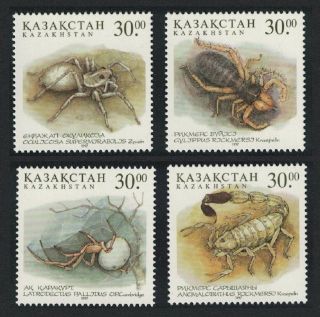 Kazakhstan Spiders Scorpio Arachnidae 4v Mnh Sg 188 - 191 Mi 192 - 195