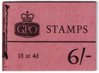 Gb 1965 (june) 6/ - Wilding Stitched Booklet Sg Q1p Cat £45