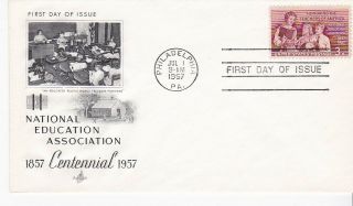 Teachers Of America 1093 Us First Day Cover 1957 Art Craft.  Cachet Fdc