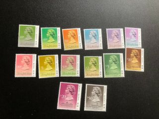 Hongkong Stamps Scott 490c - 504c Mnhog Set Scv 68.  00 Bb5549