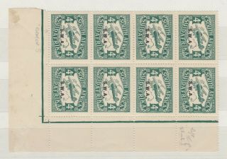 South West Africa 1930 4d Airmail O/p Block Of 8 Mnh J6896