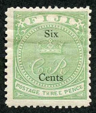 Fiji Sg14 6c On 3d Yellow - Green M/mint (toned Gum)