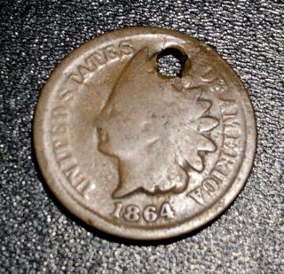 1864 Civil War Era Indian Head Cent 1c One Penny Rare Us Coin 99c