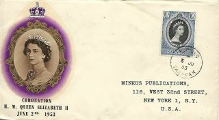 1953 Sarawak Coronation Omnibus Stamp On Pts Fdc