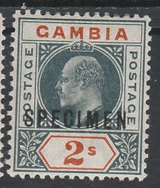 Gambia 1902 Kevii Specimen 2/ - Wmk Crown Ca