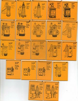 Pillar Box Complete Series,  Dn46 - 66,  21 Booklets,  Cat Val £76.  25