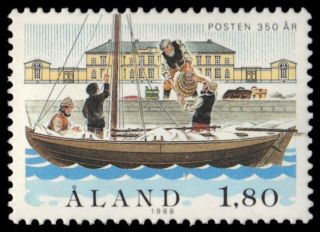 Aland Islands 29 - Postal Service 350th Anniversary " Eckero Mail Boat " (pf19461)