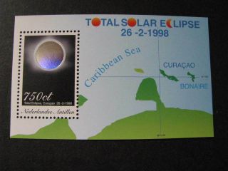 Netherlands Antilles Stamp Eclipse Hologram Sheet Scott 824 Never Hinged Cv$10,