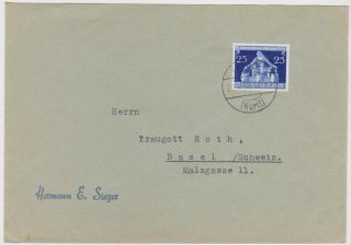 Germany Dr 1937 Cover Lorch To Switzerland Mi 620 (correct Rate)