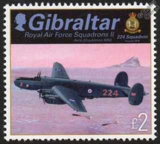Raf Avro Shackleton Mr2 (224 Squadron) Aircraft Stamp (2013 Gibraltar)