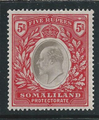 Somaliland 1904 5r Grey - Black & Red Mm Sg 44 Cat £70