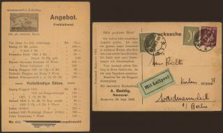Germany 1922 - Air Mail Postcard Hannover To Berlin 34828/6