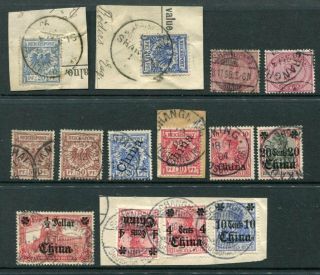 China German Offices Lot 14 Stamps