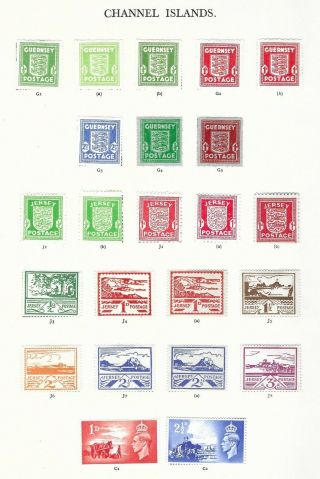 Channel Islands Stamps Jersey/guernsey Mm Inc Shades.  Great Value,