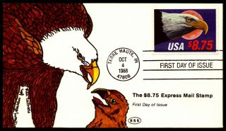 Scott 2394 $8.  75 Express Mail Rs Klein Hand Painted Fdc 35 Of 45