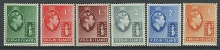 Virgin Islands 1938 Set Of 12 Stamps,  Never Hinged,  Cat Value Ca.  $60