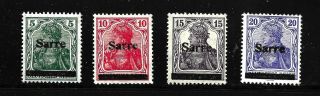 Hick Girl Stamp - Old M.  H.  German Stamps With Saar Overprint Y2452