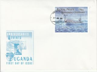 2001 Uganda Royal Navy Complete Set Of 2 First Day Covers