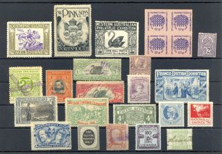 English Colonies Etc.  25 X Revenue - Poster Stamp - Back Of Book - - - F/vf