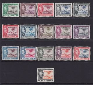 Gambia.  1938.  Sg 150 - 161,  1/2d To 10/ -.  Mounted.