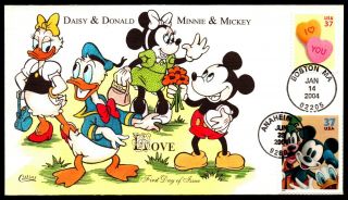 Scott 3865 37 Cents Mickey Mouse Collins Hand Painted Fdc
