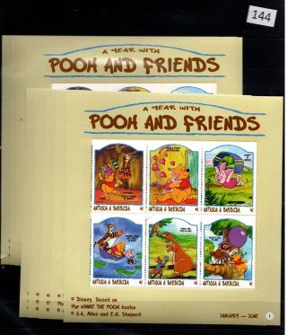 /// 10x Antigua & Barbuda - Mnh - Disney - Cartoons - Pooh - Piglet - Tigger