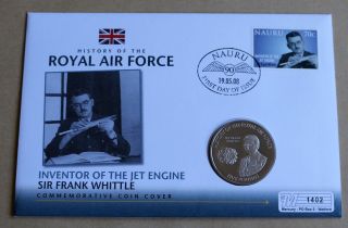 History Of The Raf Sir Frank Whittle 2008 Cover,  Jersey 2008 £5 Coin