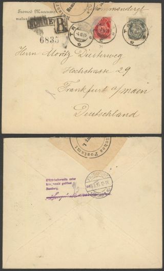 Norway Wwi 1915 - Registered Cover Tromso To Germany - Censor 37160/14