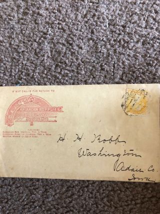 Canada Queen Victoria Stamp 1 Cent Cover D.  A.  Jones Apiarian Supplies Publisher
