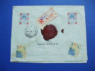 China Stamp Cover Shanghai To Germany Junk & Reaper stamps 2
