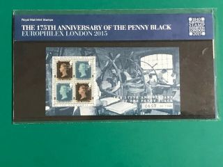 2015 Royal Mail Presentation Pack Limited Edition 175 Anniv Of The Penny Black