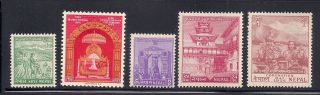 Nepal 1956 Sc 84 - 88 Vlh Xf (43533)
