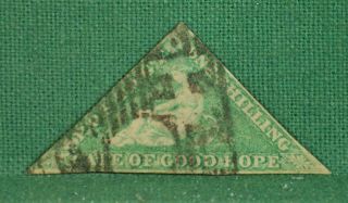 Cape Of Good Hope Triangle South Africa Stamp 1/ - Green Sg 21 (b7)