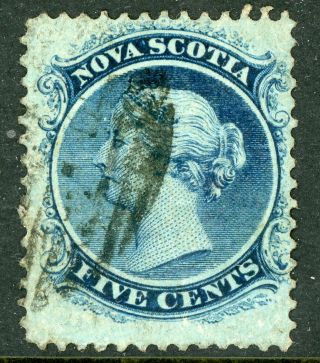 Canada 1860 Nova Scotia 5¢ Scott 10 Vfu D328