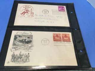 2 - 1948 First Day Of Issue,  Fdc,  Will Rogers,  100th Fort Bliss