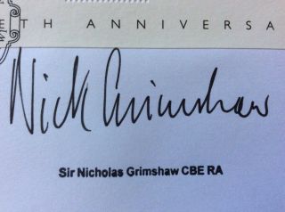 NICHOLAS GRIMSHAW Architect,  Signed 2007 40th Anniversary Machin Definitives FDC 4